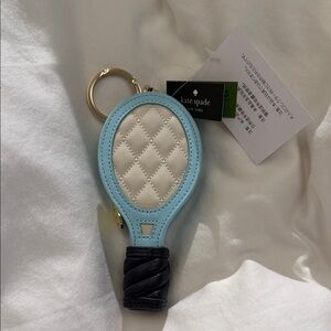 Kate Spade Racket Quilted Keychain Bag Charm